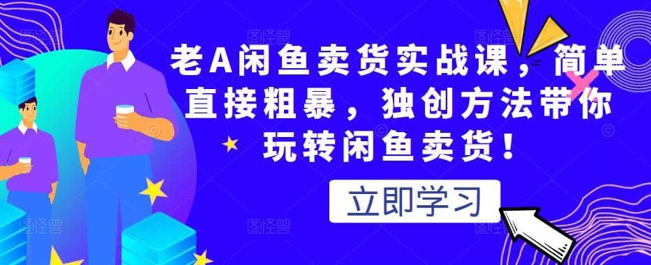 老A闲鱼卖货实战课，简单直接粗暴，独创方法带你玩转闲鱼卖货！-佛系网创