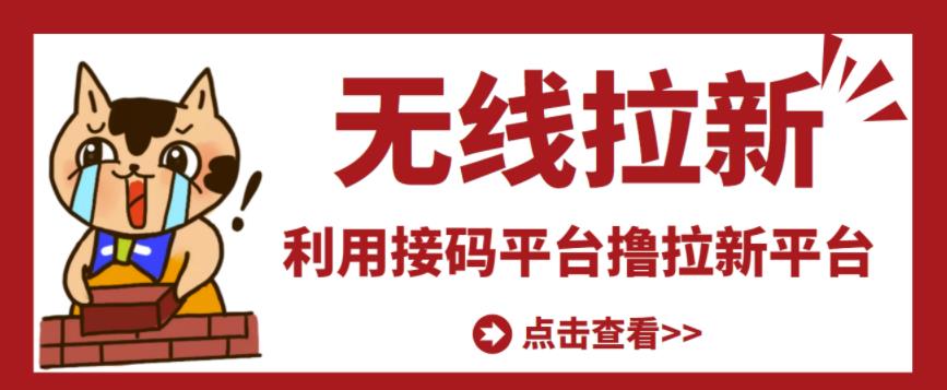 最新接码无限拉新项目，利用接码平台赚拉新平台差价，轻松日赚500+-佛系网创