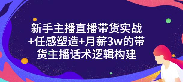 一群宝宝·新手主播直播带货实战+信任感塑造+月薪3w的带货主播话术逻辑构建-佛系网创