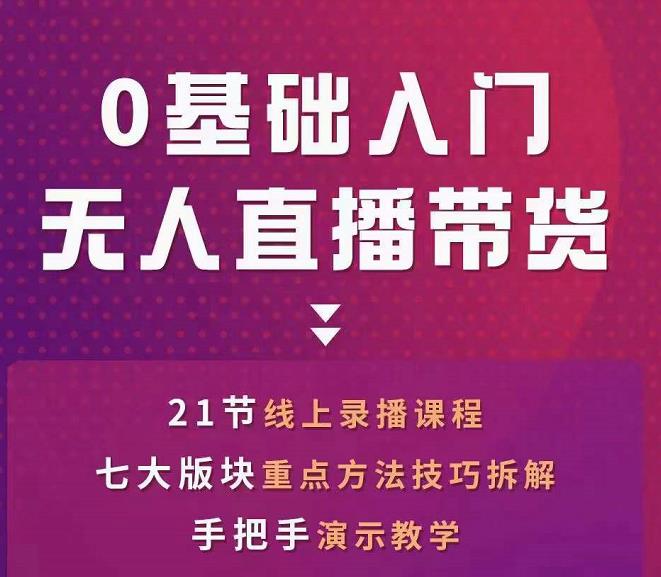 网红叫兽-抖音无人直播带货，一个人就可以搞定的直播带货实战课-佛系网创