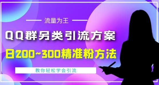 价值888的QQ群另类引流方案，半自动操作日200~300精准粉方法【视频教程】-佛系网创