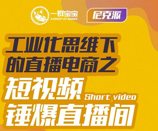 尼克派·工业化思维下的直播电商之短视频锤爆直播间，听话照做执行爆单-佛系网创