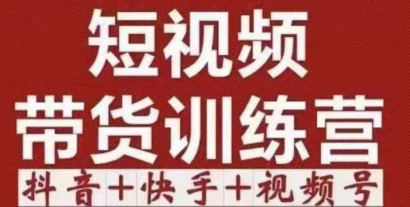 短视频带货特训营（第12期）抖音+快手+视频号：收益巨大，简单粗暴！-佛系网创