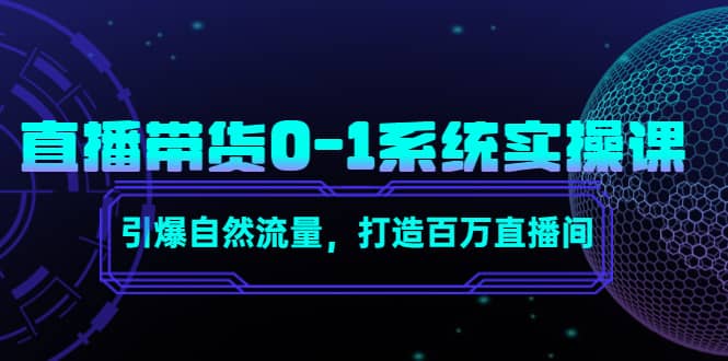 直播带货0-1系统实操课，引爆自然流量，打造百万直播间-佛系网创