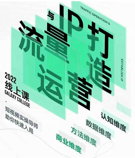 大蓝流量运营&个人ip打造课，短视频带货/爆款文案/流量运营/直播入门/镜头变现/流量商业-佛系网创
