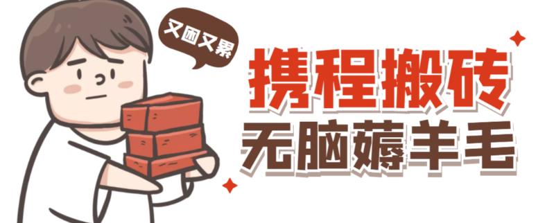 携程最新无脑薅羊毛低保玩法，后期稳定一天几十的收益，可多号放大收益-佛系网创
