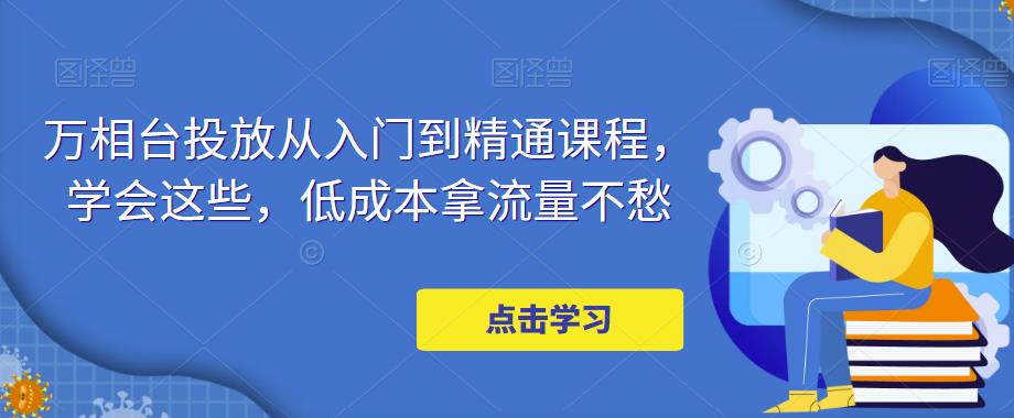 万相台投放从入门到精通课程，学会这些，低成本拿流量不愁-佛系网创