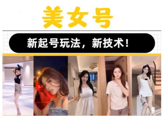 2023抖音快手短视频美女号课程制作玩法教程，美女号搬运新起号玩法，新技术（素材+教程）-佛系网创
