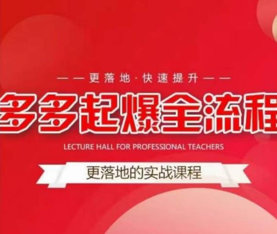互力-多多新品打爆全流程，拼多多14天拉搜索自然流量，更落地·快速提升-佛系网创