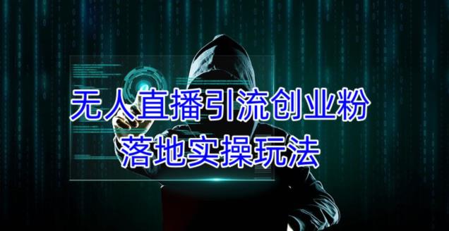 外面收费3980的无人直播引流创业粉落地实操玩法，单日引100+精准创业粉-佛系网创