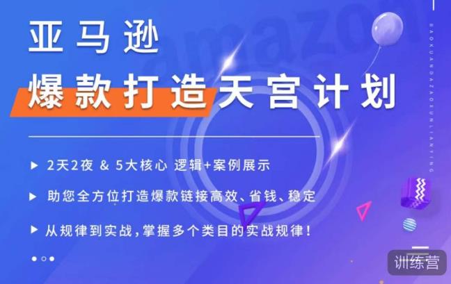 亚马逊爆款打造天宫计划，5大核心逻辑+案例展示，助你全方位打造爆款链接高效、省钱、稳定-佛系网创