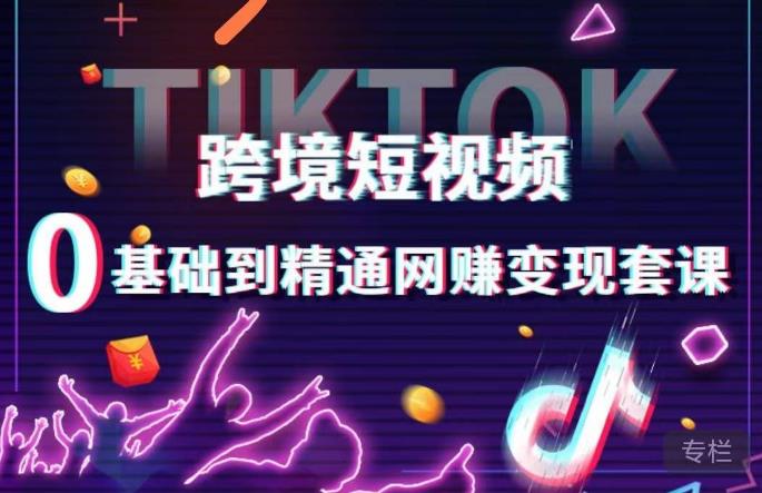 跨境短视频TIKTOK 0基础到精通网赚变现套课，跨境短视频独立站带货变现技巧-佛系网创
