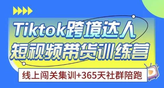 Tiktok海外精选联盟短视频带货百单训练营，带你快速成为Tiktok带货达人-佛系网创