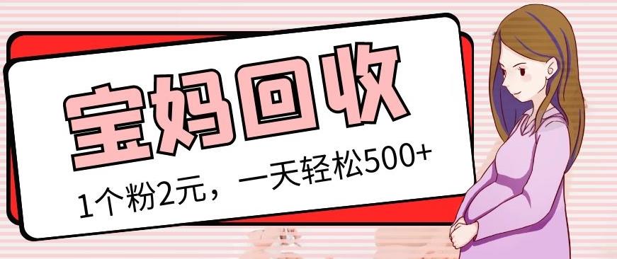 最新宝妈粉回收变现计划及胎教音乐高端变现玩法全套教程！（非老玩法）-佛系网创