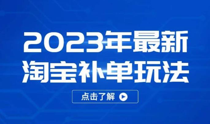 2023年最新淘宝补单玩法，18节课让教你快速起新品，安全不降权-佛系网创
