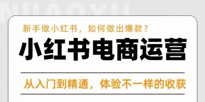 红商学院·小红书电商运营课，?新手做小红书如何快速做出爆款，从入门到精通，体验不一样的收货-佛系网创
