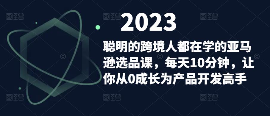 聪明的跨境人都在学的亚马逊选品课，每天10分钟，让你从0成长为产品开发高手-佛系网创