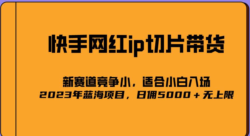 2023爆火的快手网红IP切片，号称日佣5000＋的蓝海项目，二驴的独家授权-佛系网创