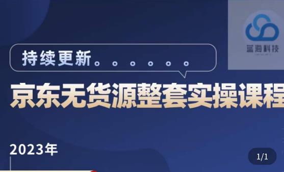 蓝七·2023京东店群整套实操视频教程，京东无货源整套操作流程大总结，减少信息差，有效做店发展-佛系网创