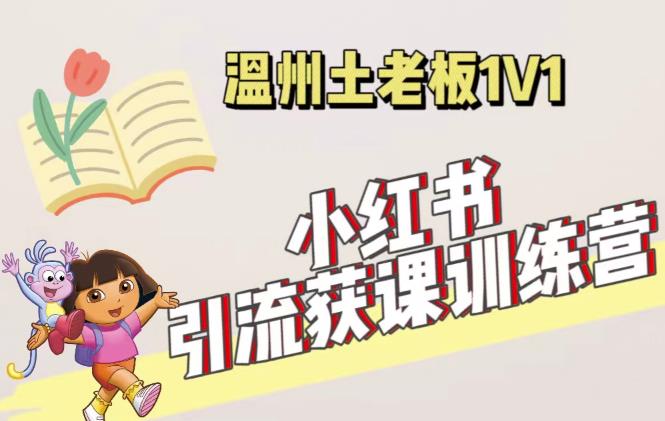 小红书1对1引流获客训练营：账号、内容、引流、成交（价值3999元）-佛系网创