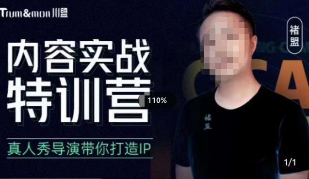 褚盟·内容实战特训营，真人秀导演带你打造探店IP-佛系网创