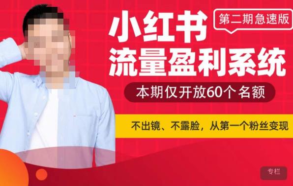 小红书流量盈利系统（第二期急速版），不出境，不露脸，轻松把流量变成米-佛系网创