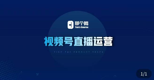那个腾·视频号直播运营，?视频号直播推流逻辑/流量渠道解析/直播起号攻略/直播实操技巧-佛系网创