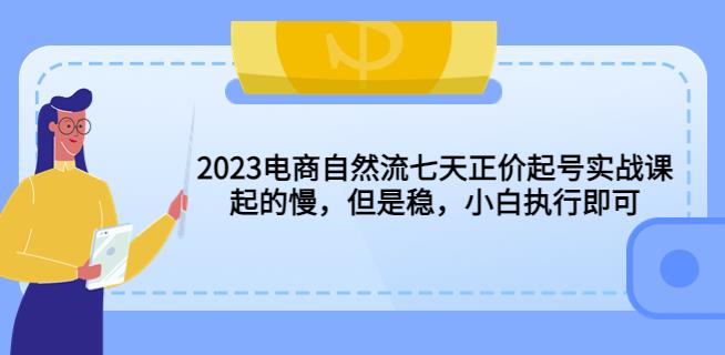 2023电商自然流七天正价起号实战课：起的慢，但是稳，小白执行即可！-佛系网创