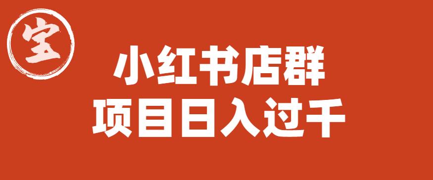 宝哥小红书店群项目，日入过千（图文教程）【揭秘】-佛系网创