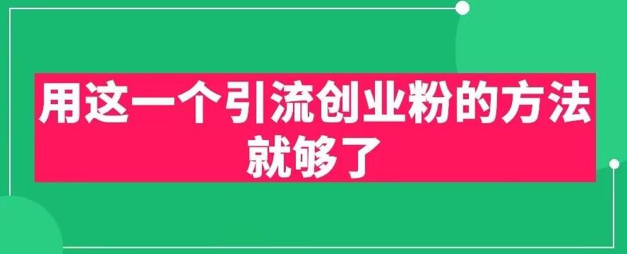 用这一个引流创业粉的方法就够了，PPT短视频引流创业粉【揭秘】-佛系网创