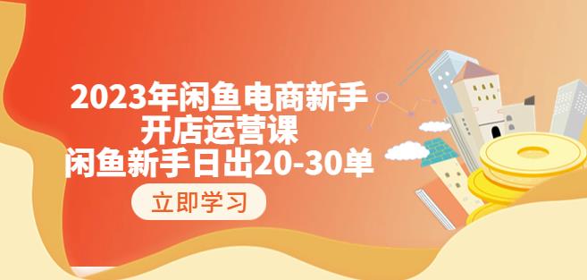 2023年闲鱼电商新手开店运营课：闲鱼新手日出20-30单（18节-实战干货）-佛系网创