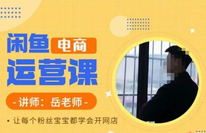岳老师·闲鱼电商运营课，让每个粉丝宝宝都学会开网店-佛系网创