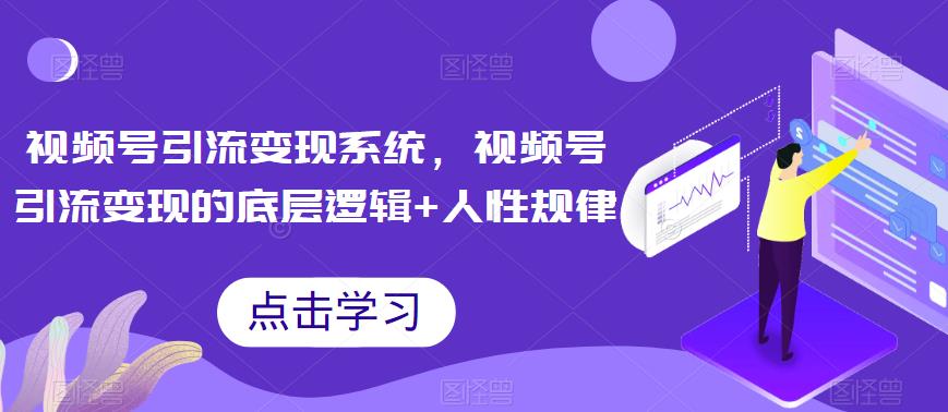 视频号引流变现系统，视频号引流变现的底层逻辑+人性规律-佛系网创