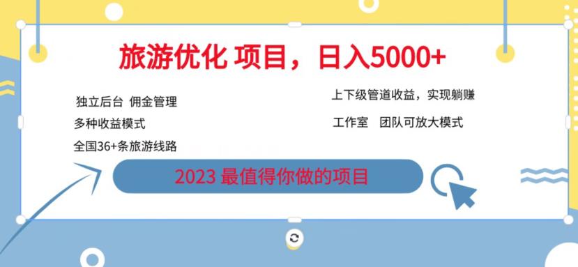 7.22旅游项目最新模式，独立后台+全国35+线路，日入5000+【揭秘】-佛系网创