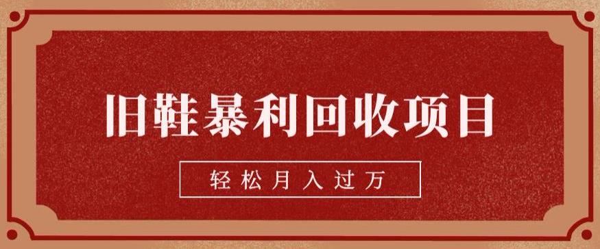 旧鞋暴利回收项目，轻松月入过万，详细教学视频【揭秘】-佛系网创