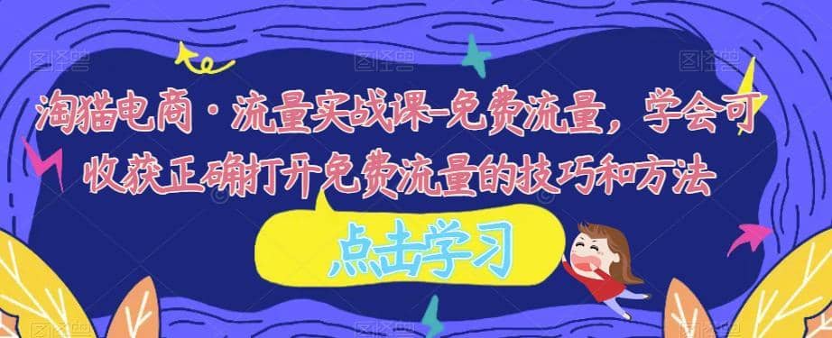 淘猫电商·流量实战课-免费流量，学会可收获正确打开免费流量的技巧和方法-佛系网创