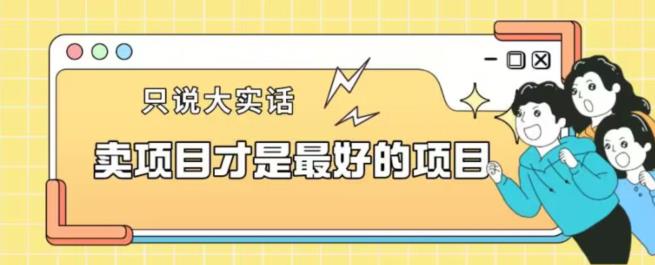 卖项目才是最好的项目一单3000+【揭秘】-佛系网创