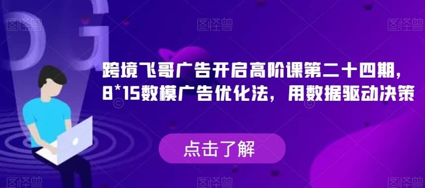 跨境飞哥广告开启高阶课第二十四期，?8*15数模广告优化法，用数据驱动决策-佛系网创