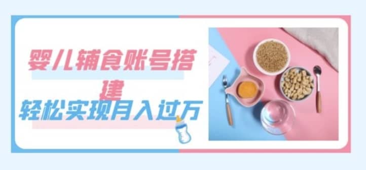 紧跟时代发展，婴儿辅食账号搭建，轻松实现月入过万（教程+素材）-佛系网创