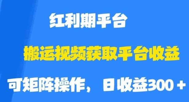 搬运视频获取平台收益，平台红利期，附保姆级教程【揭秘】-佛系网创