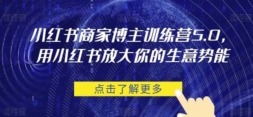 小红书商家博主训练营5.0，用小红书放大你的生意势能-佛系网创