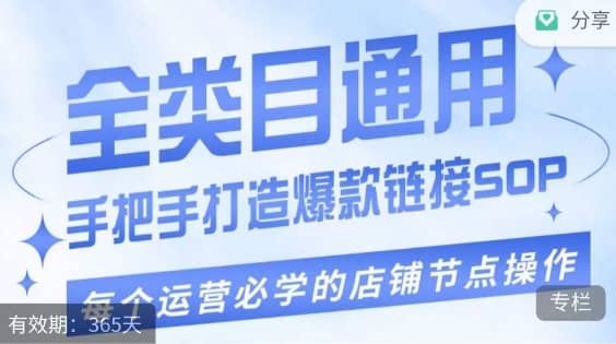 单品爆款打造实操运营，单品爆款从“0”-“1”手把手演练运营步骤-佛系网创