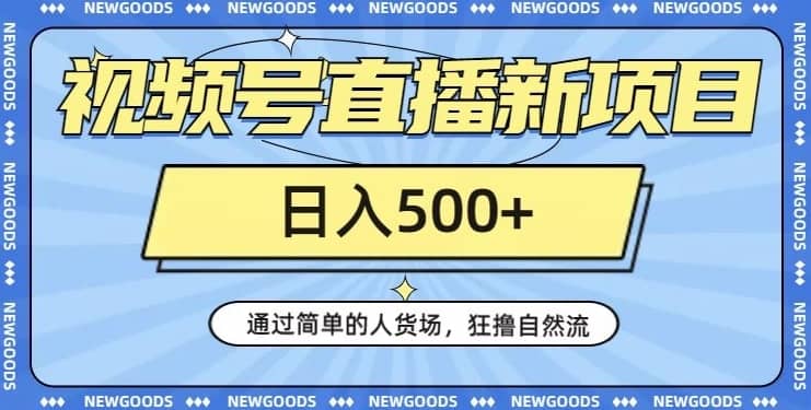 视频号直播新项目，通过简单的人货场，狂撸自然流，日入500+【260G资料】-佛系网创