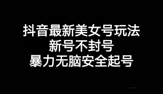 抖音最新美女号玩法，新号不封号，暴力无脑安全起号【揭秘】-佛系网创