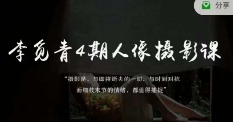 李觅青4期人像摄影线上课，审美/前期策划/拍摄/人像精修/调色-佛系网创