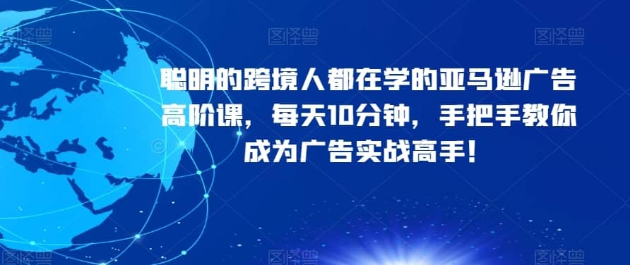 聪明的跨境人都在学的亚马逊广告高阶课，每天10分钟，手把手教你成为广告实战高手！-佛系网创