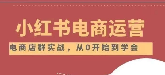 小红书店铺运营从小白到大神2.0，从入门到精通-佛系网创