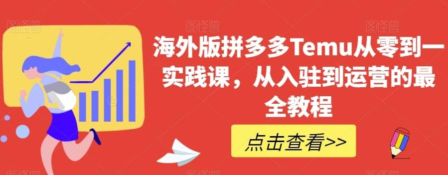 海外版拼多多Temu从零到一实践课，从入驻到运营的最全教程-佛系网创