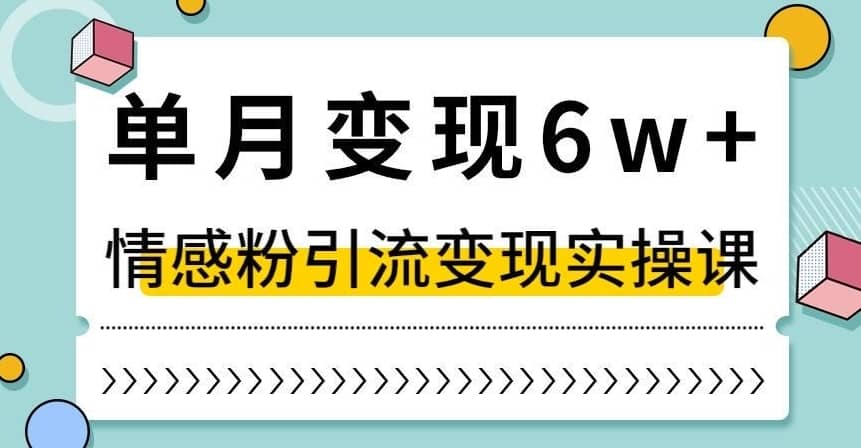 单月变现6W+，抖音情感粉引流变现实操课，小白可做，轻松上手，独家赛道【揭秘】-佛系网创