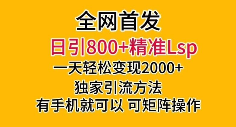 全网首发！日引800+精准老色批，一天变现2000+，独家引流方法，可矩阵操作【揭秘】-佛系网创